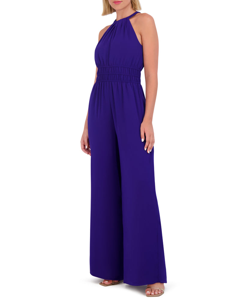 Petite Ruched Keyhole Jumpsuit - Vince Camuto