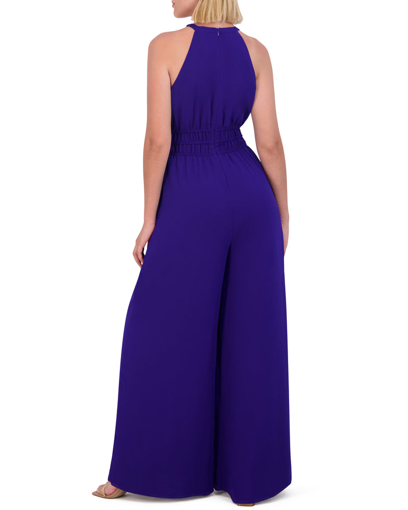 Petite Ruched Keyhole Jumpsuit - Vince Camuto
