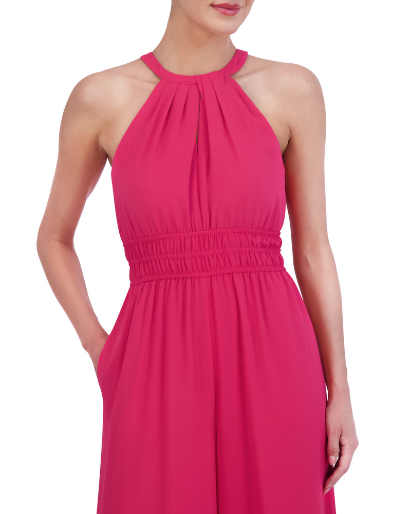 Petite Ruched Keyhole Jumpsuit - Vince Camuto