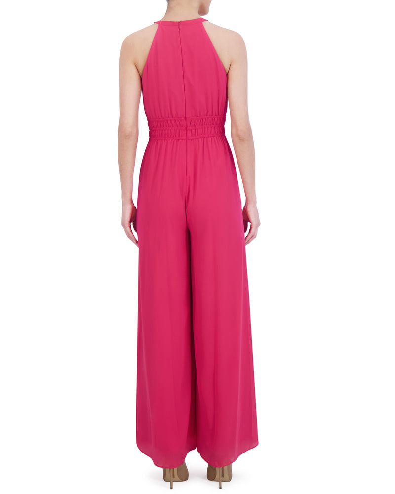 Petite Ruched Keyhole Jumpsuit - Vince Camuto