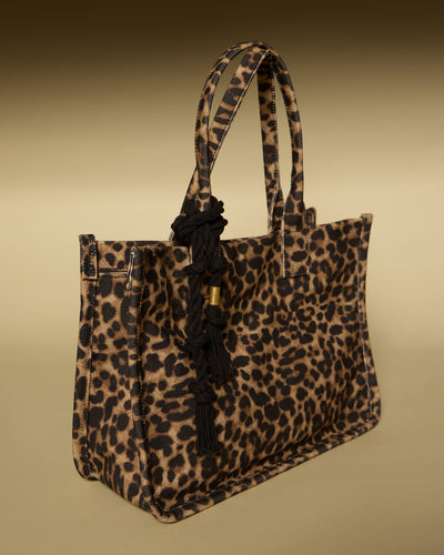 Orla Tote Bag - Caramel Leopard - Vince Camuto