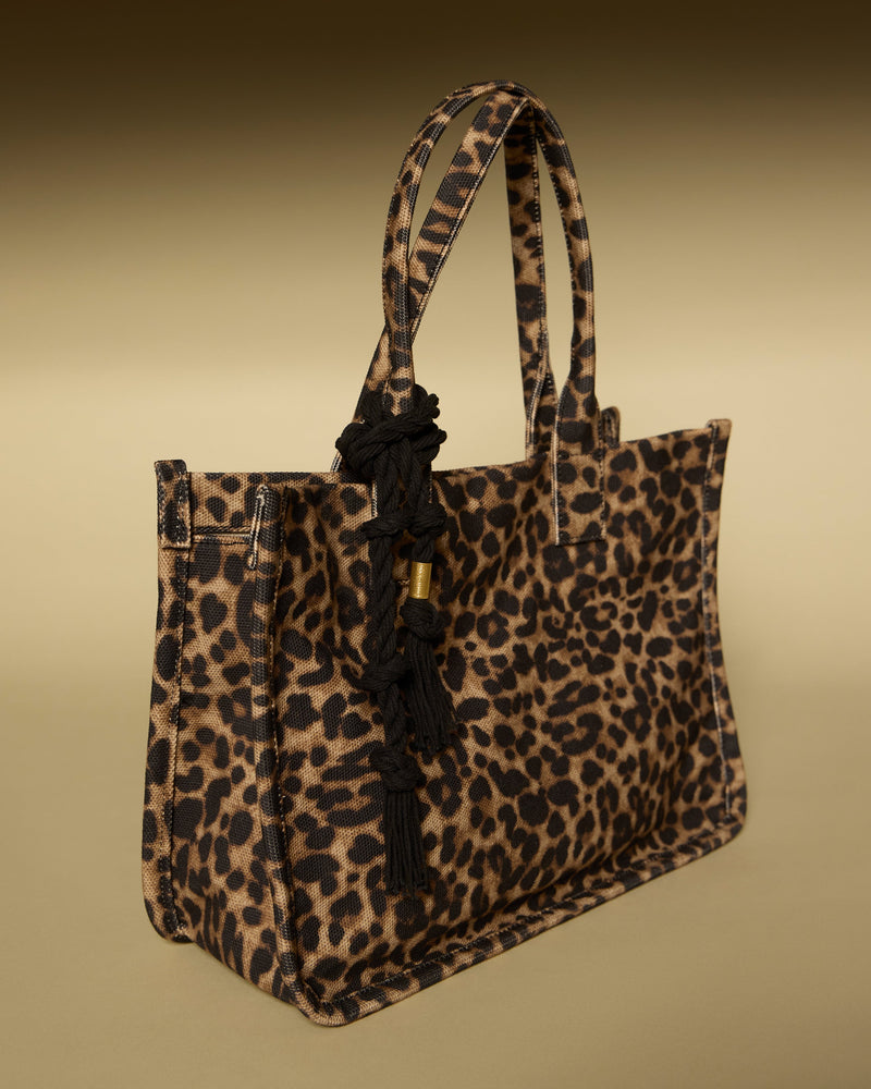 Orla Tote Bag - Caramel Leopard - Vince Camuto