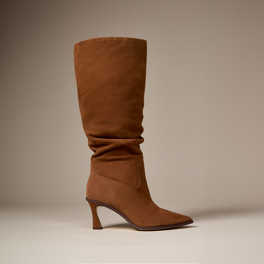 Kindre Extra Wide Calf Knee High Boot, in Burnt Sugar