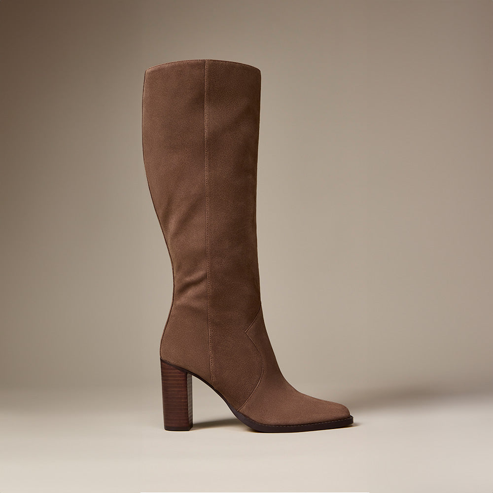 Lecheya Wide Calf Knee High Boot, in Toasted Taupe