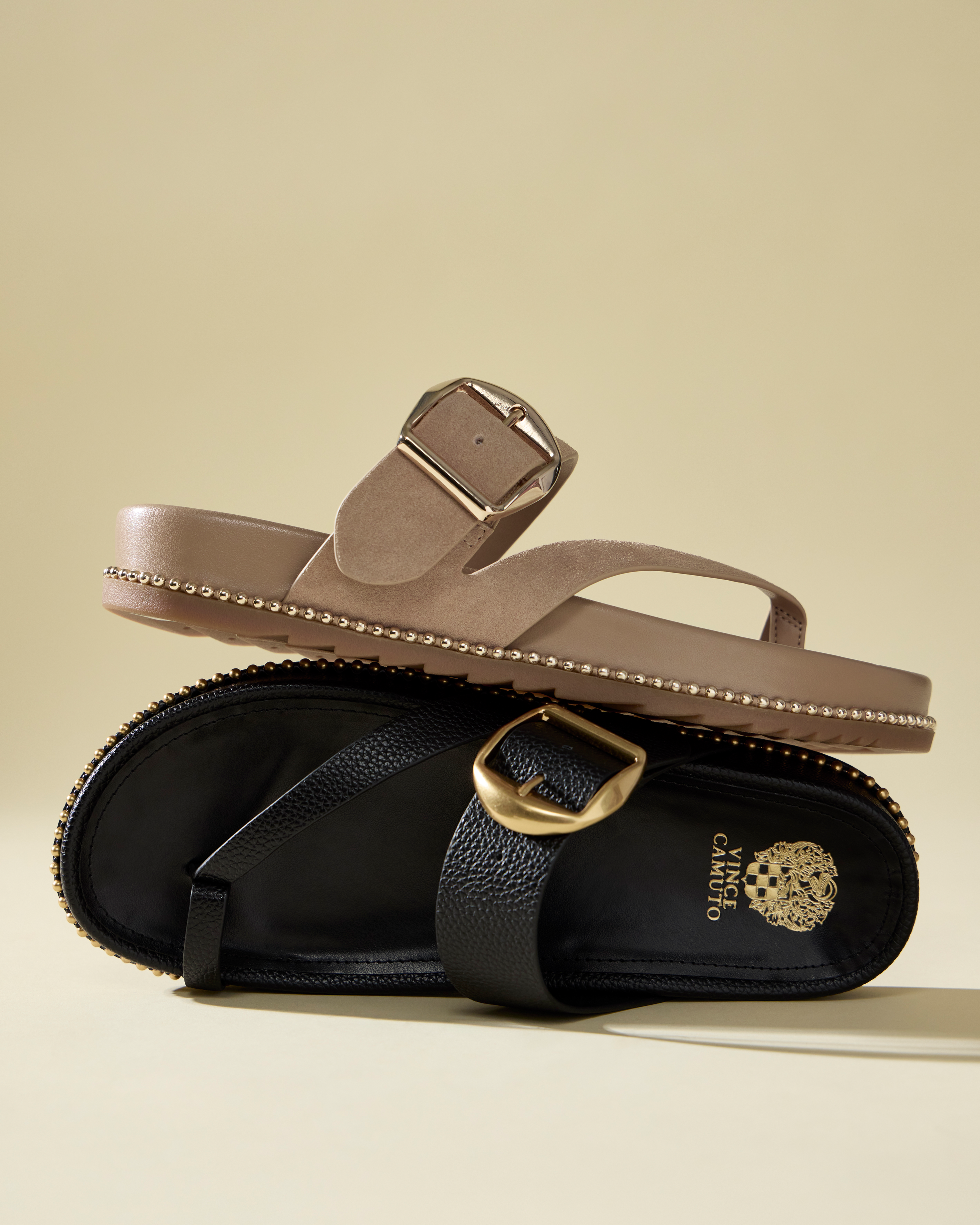 Vince Camuto Women's Camilo Slide - Black - Flat Sandals - 6