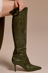 Model wearing the Meleis Over the Knee Boot
