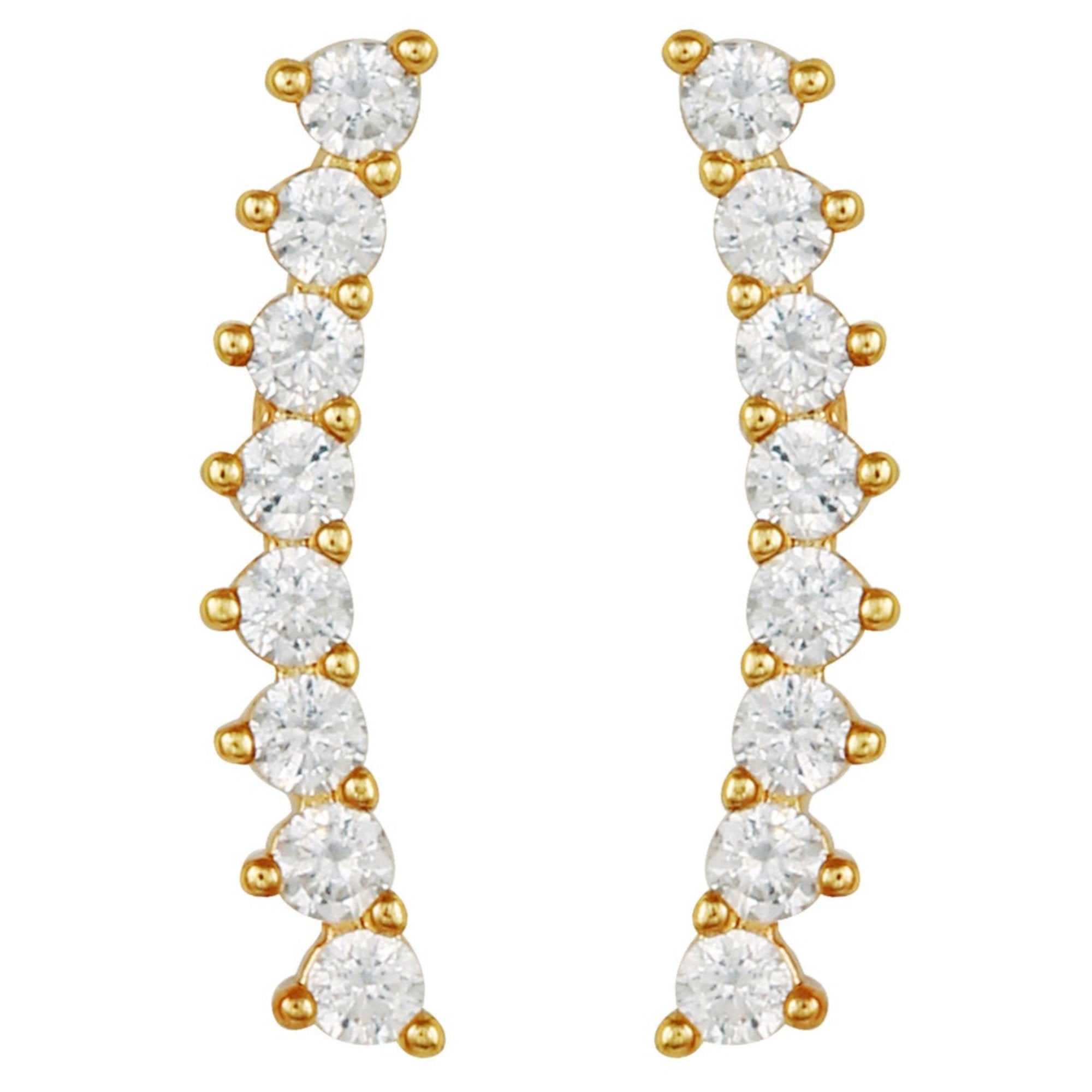 Cubic Zirconia Climber Earrings - Vince Camuto