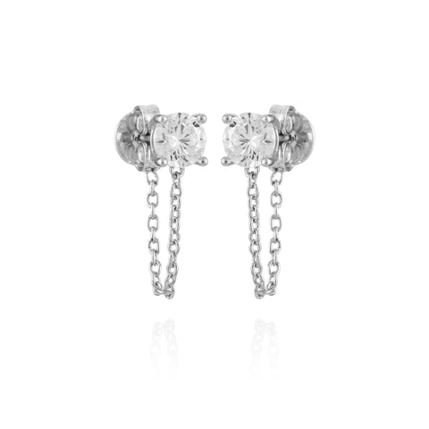 Crystal Stud Chain Dangle Drop Earrings - Vince Camuto