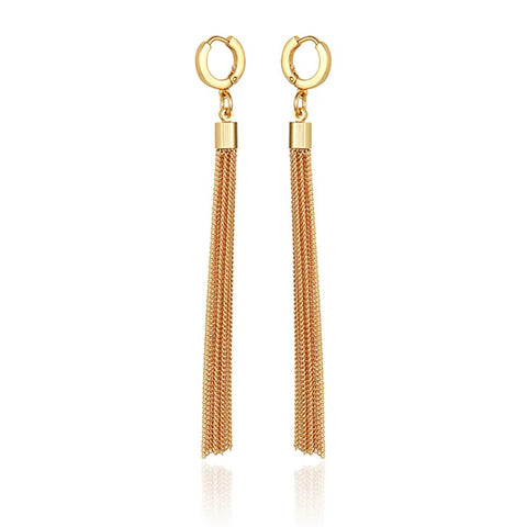 Goldtone Huggie Tassel Hoop Drop Earrings - Gold Tone - Vince Camuto