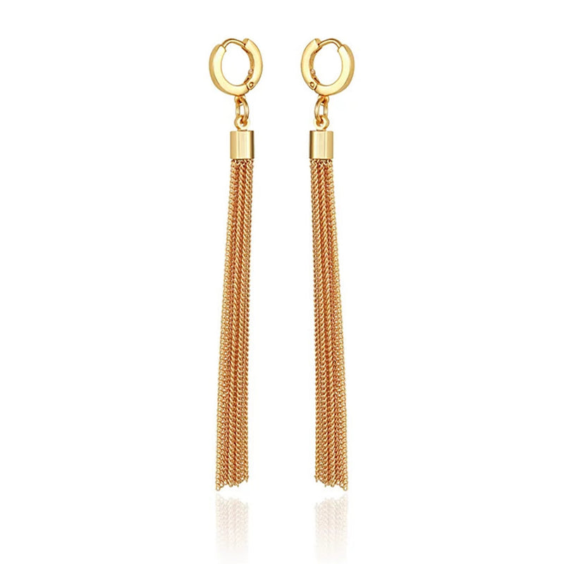Goldtone Huggie Tassel Hoop Drop Earrings - Gold Tone - Vince Camuto