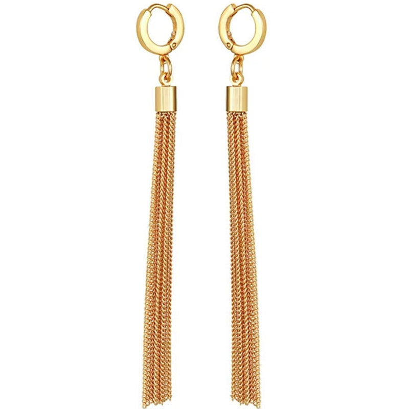 Goldtone Huggie Tassel Hoop Drop Earrings - Gold Tone - Vince Camuto