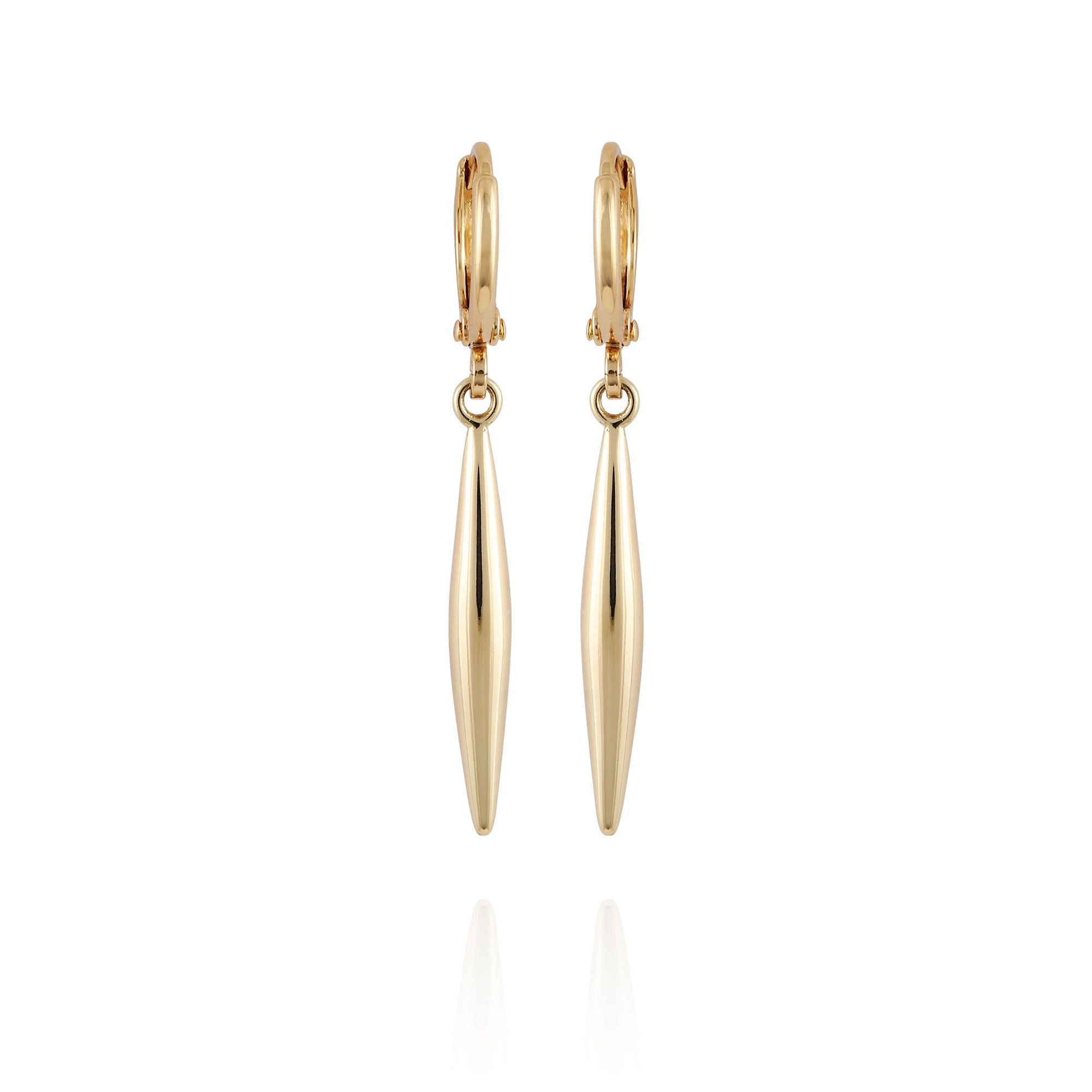 Goldtone Spear Dangle Huggie Hoop Dangle Drop Earrings - Vince Camuto