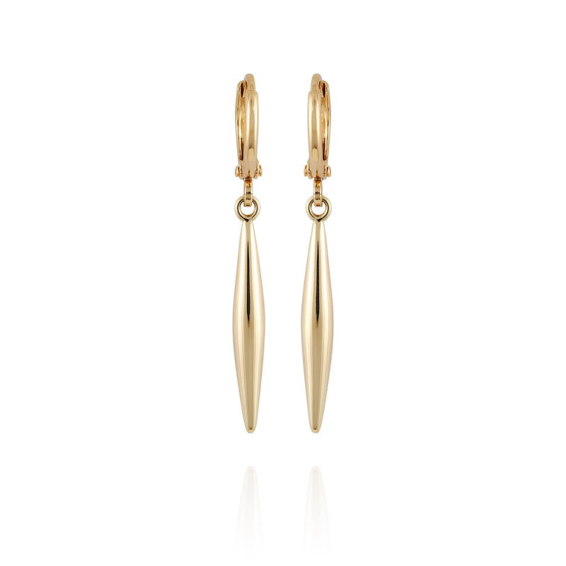 Goldtone Spear Dangle Huggie Hoop Dangle Drop Earrings - Vince Camuto