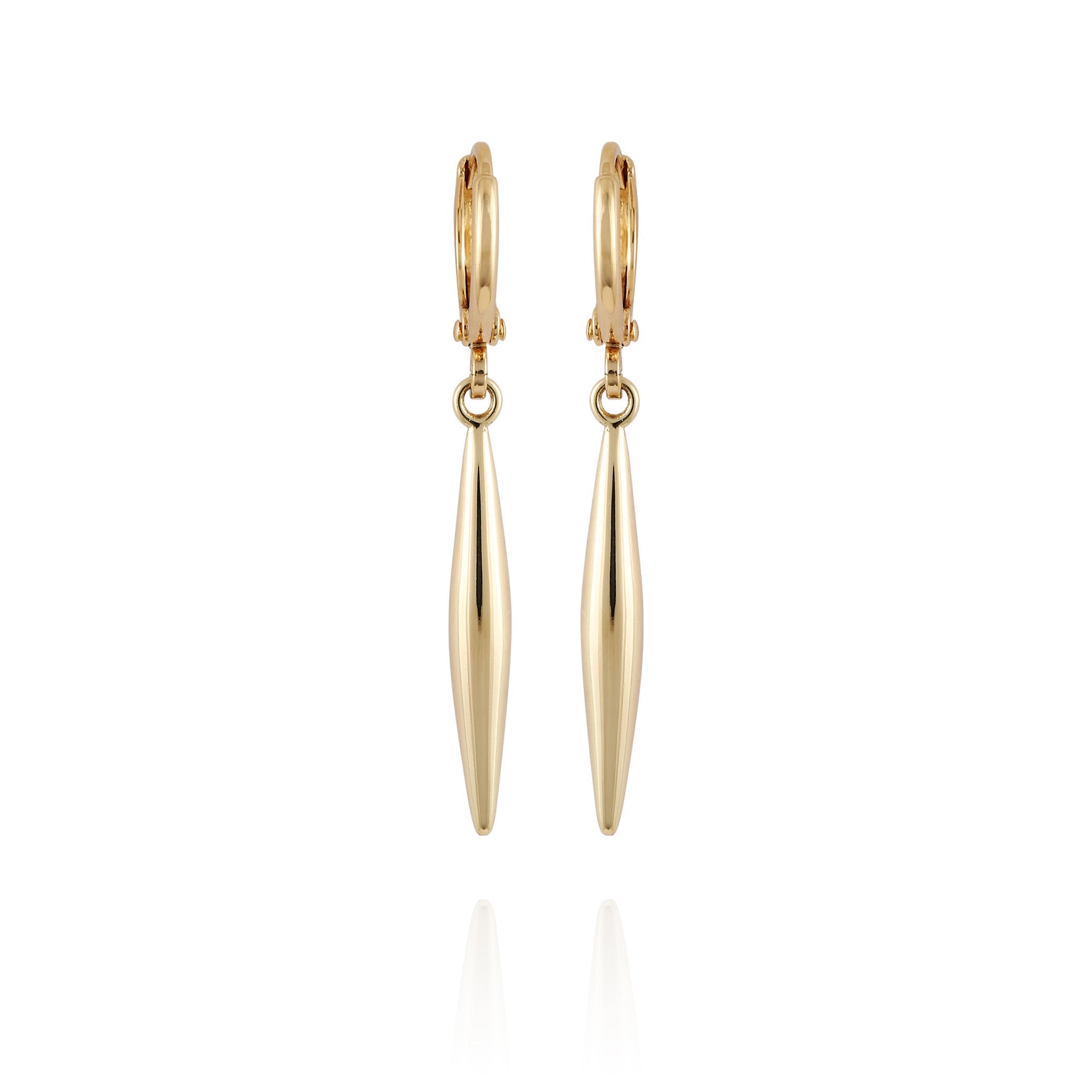 Goldtone Spear Dangle Huggie Hoop Dangle Drop Earrings - Gold Tone - Vince Camuto
