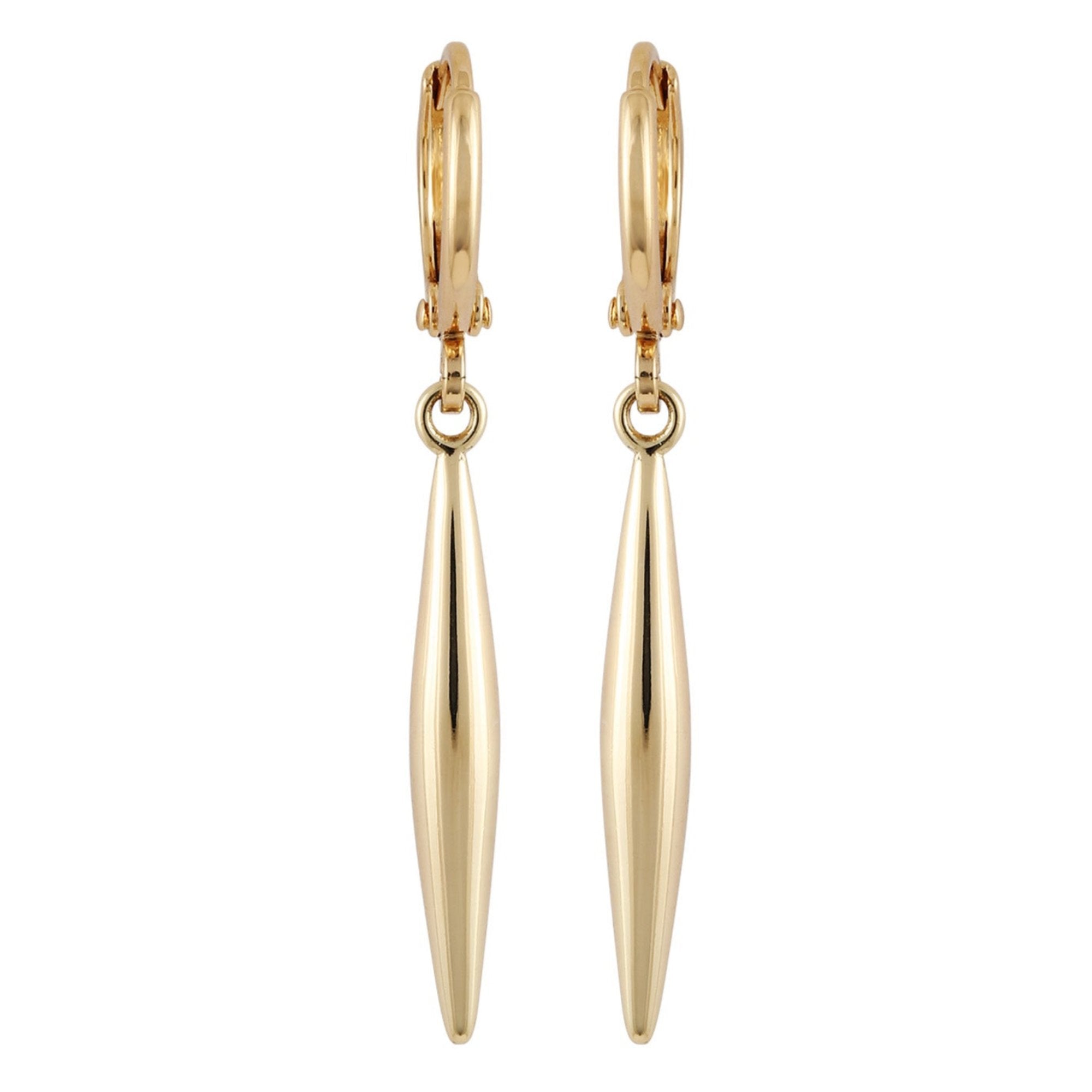 Goldtone Spear Dangle Huggie Hoop Dangle Drop Earrings - Vince Camuto