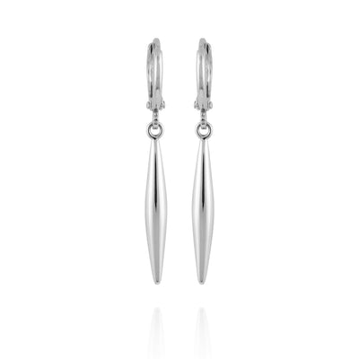 Silvertone Spear Dangle Huggie Hoop Drop Earrings - Silver Tone - Vince Camuto