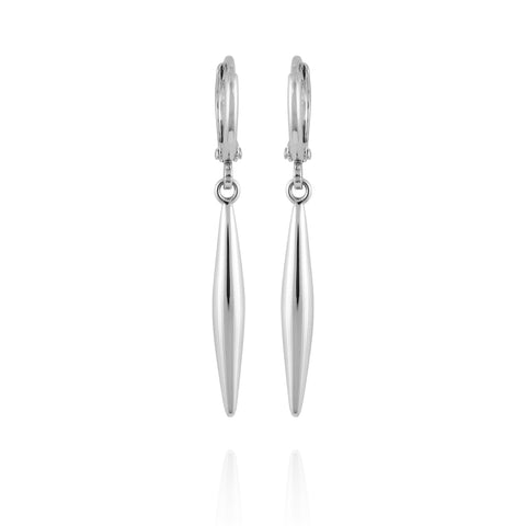 Silvertone Spear Dangle Huggie Hoop Drop Earrings - Silver Tone - Vince Camuto