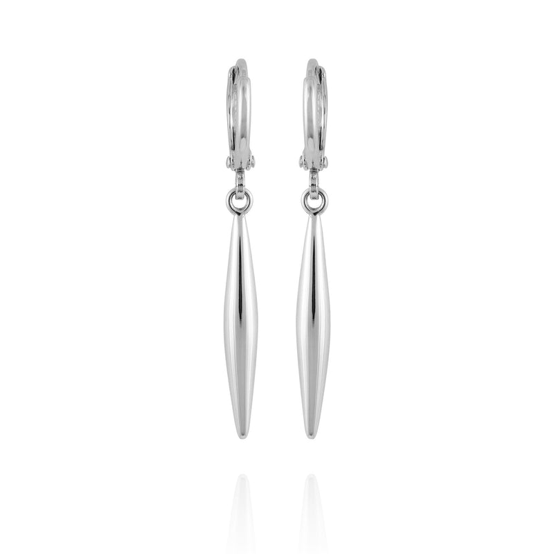 Silvertone Spear Dangle Huggie Hoop Drop Earrings - Silver Tone - Vince Camuto