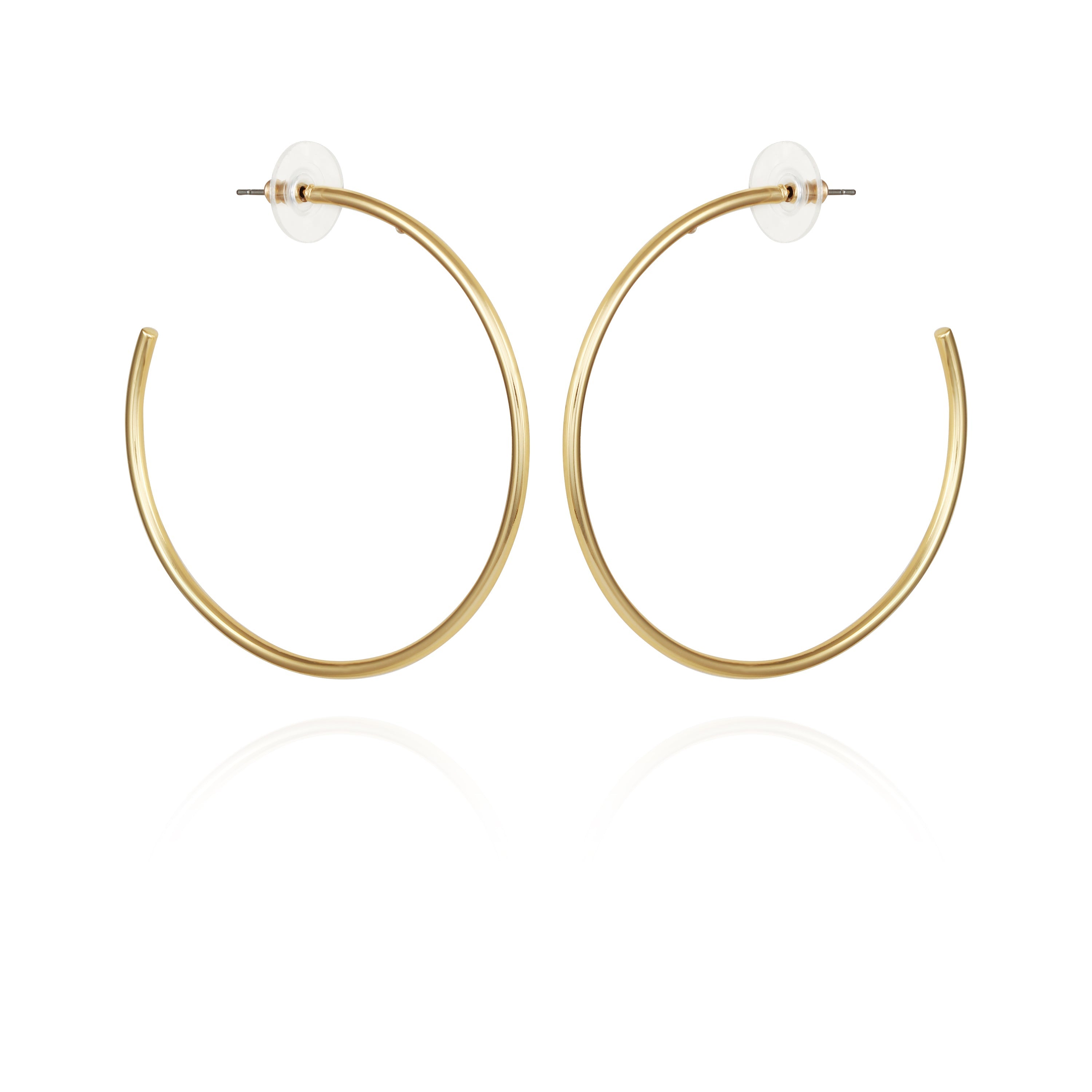 Extra Large Open Hoop Earrings - Gold Tone - Vince Camuto
