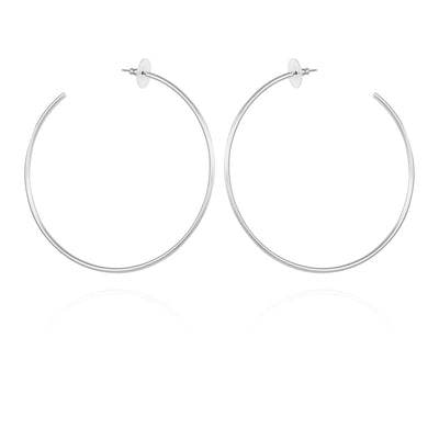 Large Open Hoop Earrings - Silver Tone - Vince Camuto