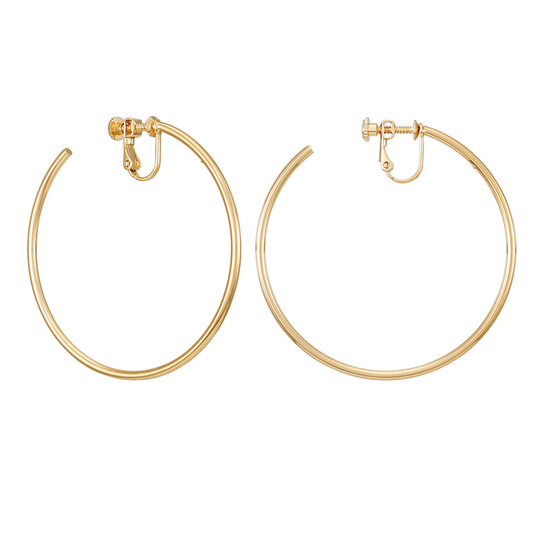 Large Open Hoop Clip On Earrings - Vince Camuto