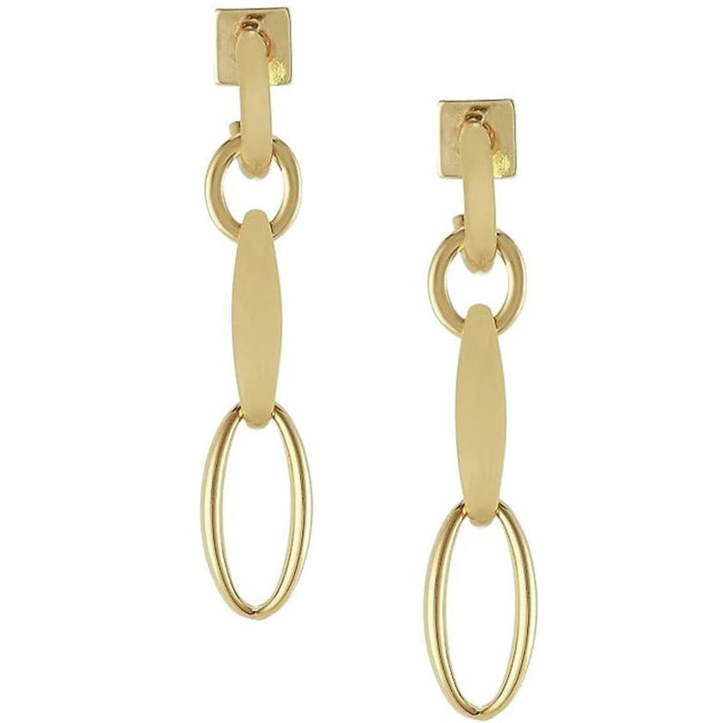 Goldtone Linear Hoop Post Earrings - Gold Tone - Vince Camuto