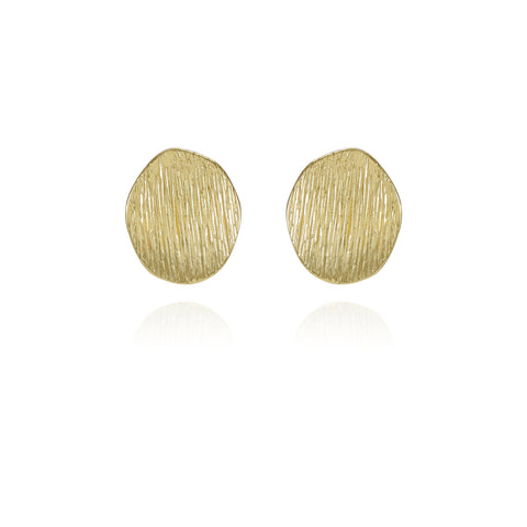 Goldtone Texturized Pebble Coin Earrings - Gold Tone - Vince Camuto