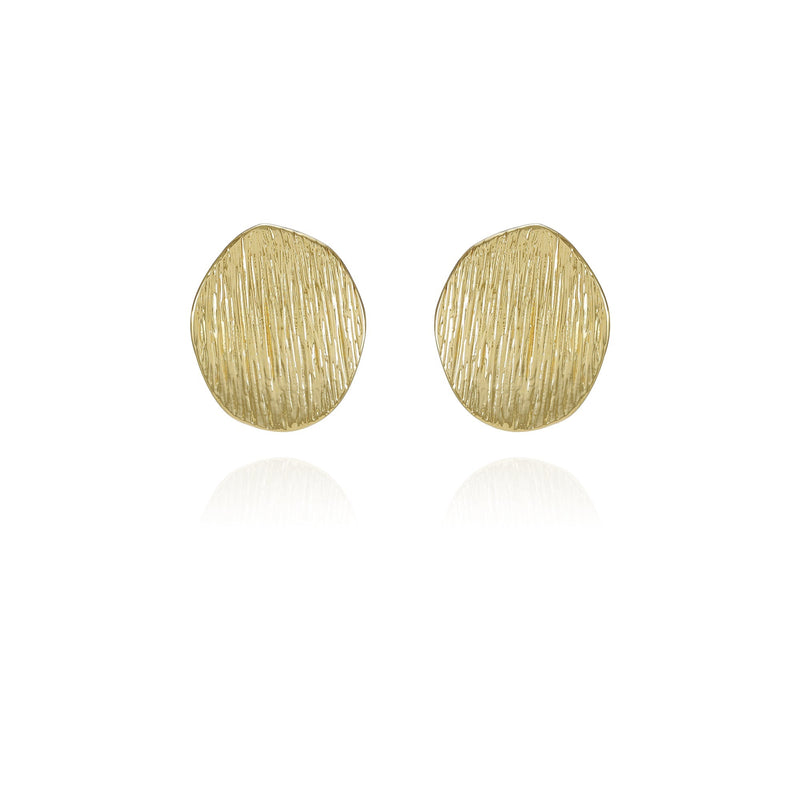 Goldtone Texturized Pebble Coin Earrings - Gold Tone - Vince Camuto
