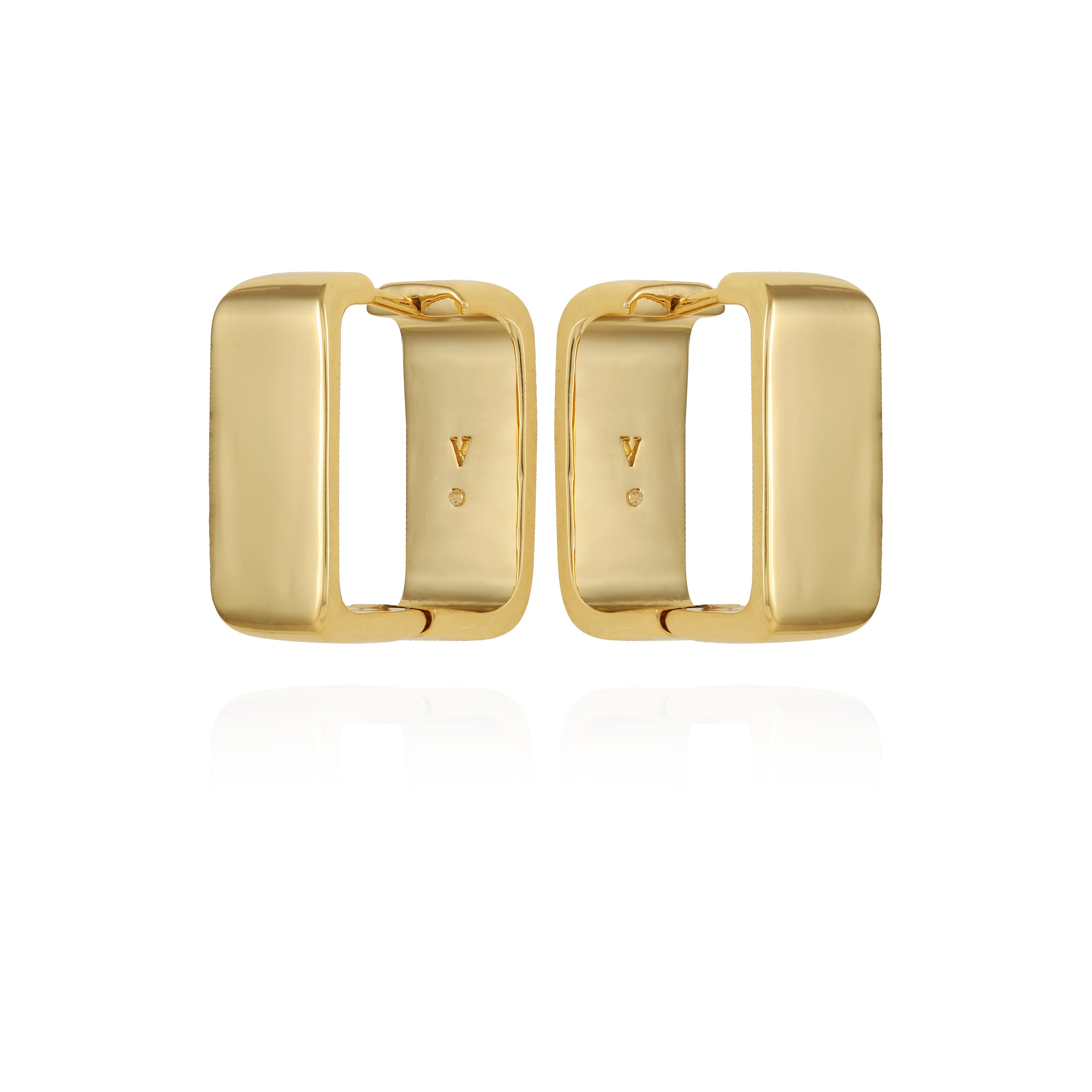 Brass Rectangle Hoop Earrings - Vince Camuto