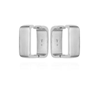 Brass Rectangle Hoop Earrings