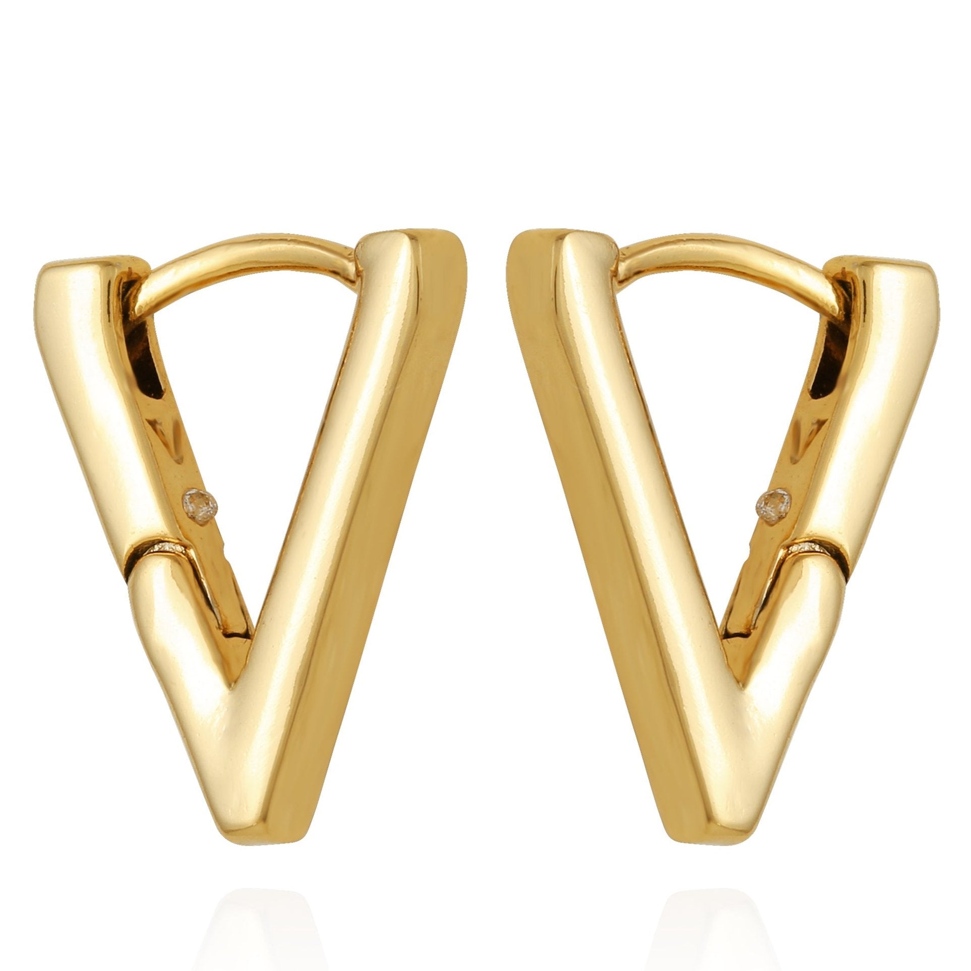 V-Hinge Huggie Earrings - Gold Tone - Vince Camuto