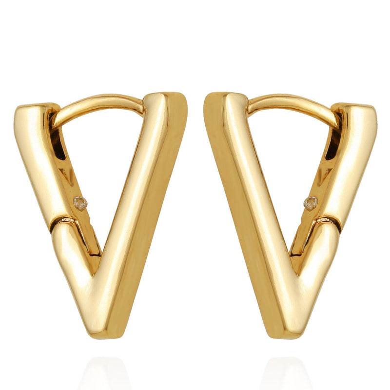 V-Hinge Huggie Earrings - Gold Tone - Vince Camuto