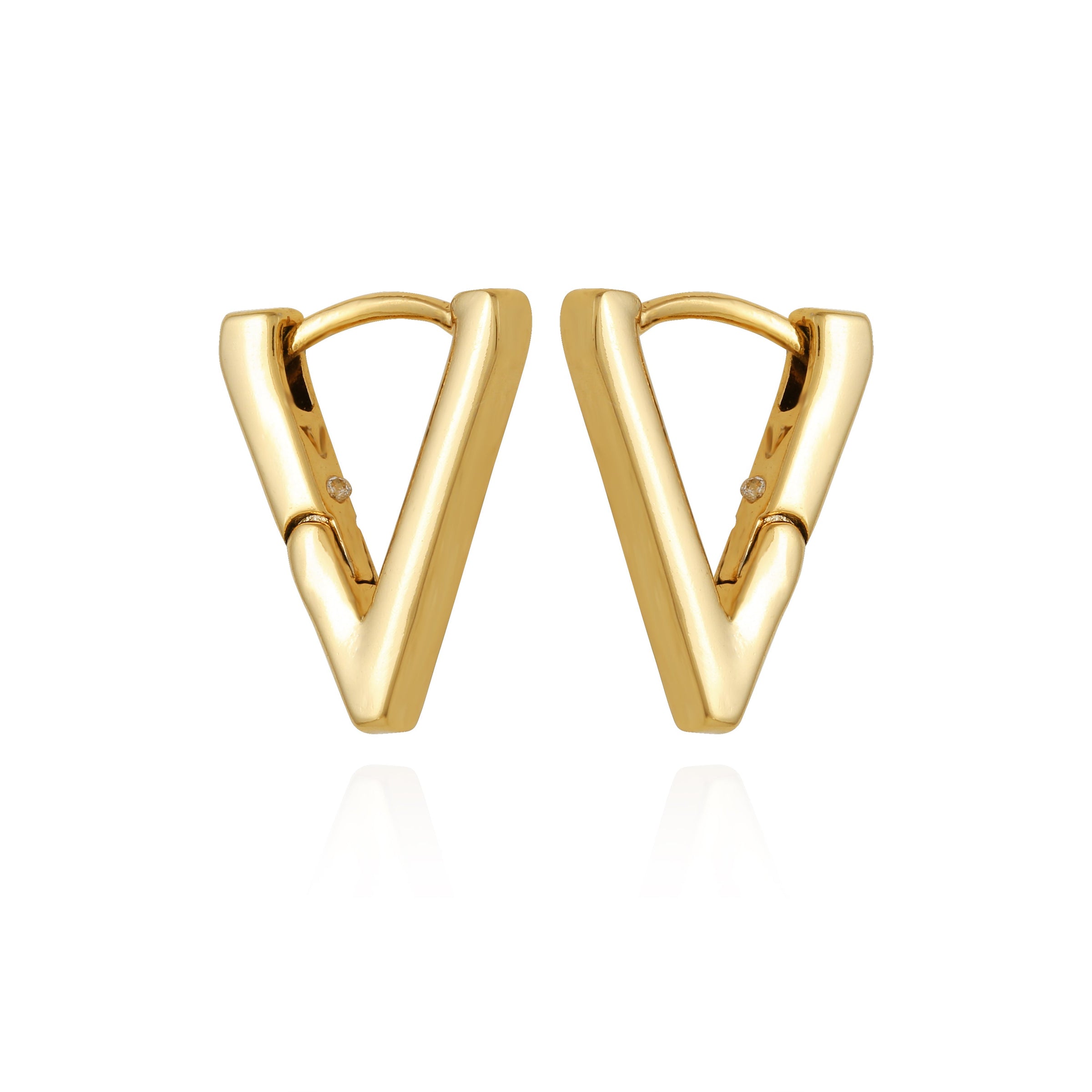 V-Hinge Huggie Earrings - Gold Tone - Vince Camuto
