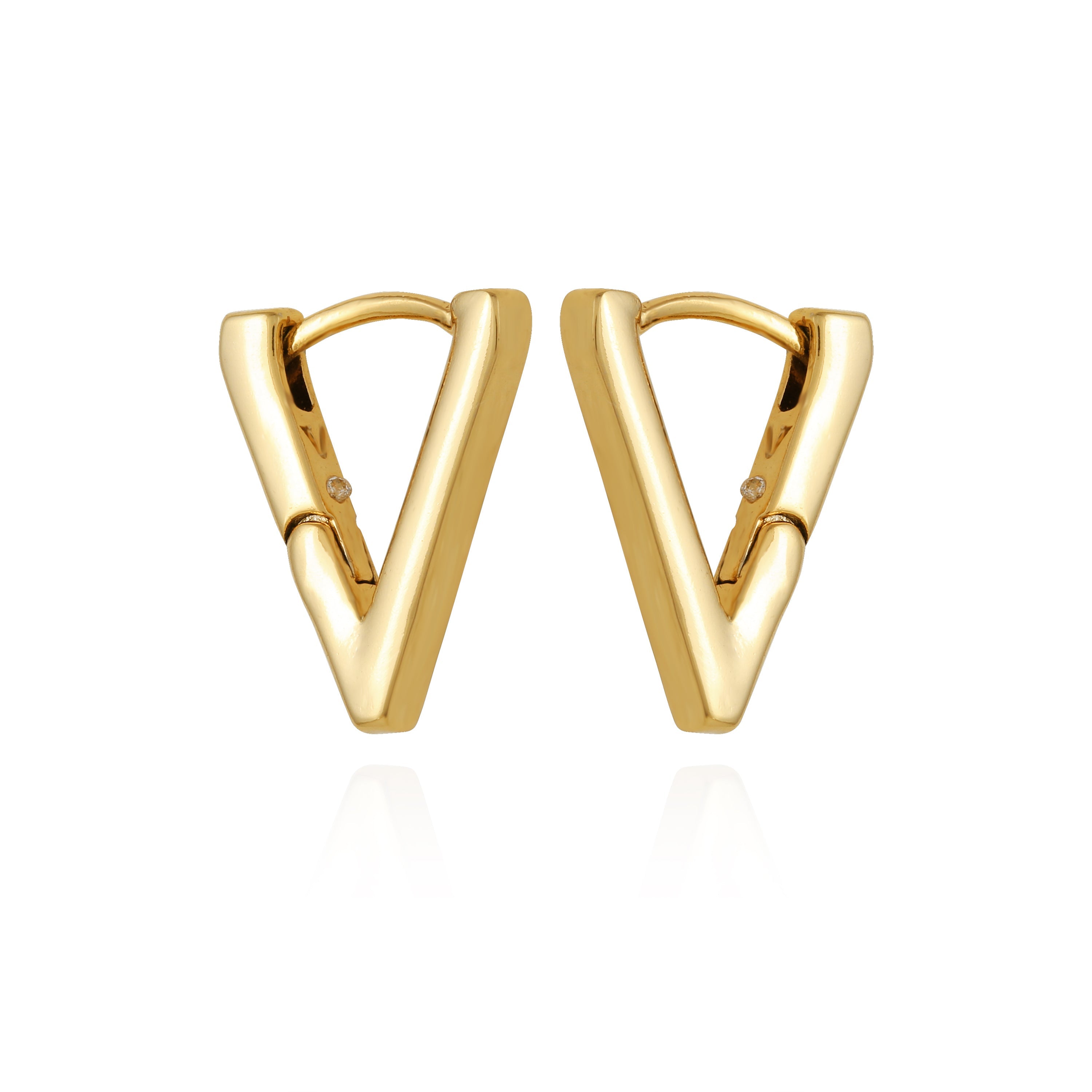 V-Hinge Huggie Earrings - Gold Tone - Vince Camuto