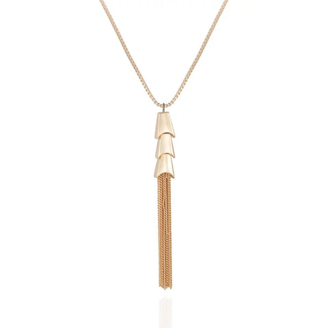 Goldtone Long Tassel Chain Necklace - Vince Camuto