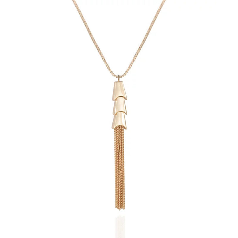 Goldtone Long Tassel Chain Necklace - Vince Camuto