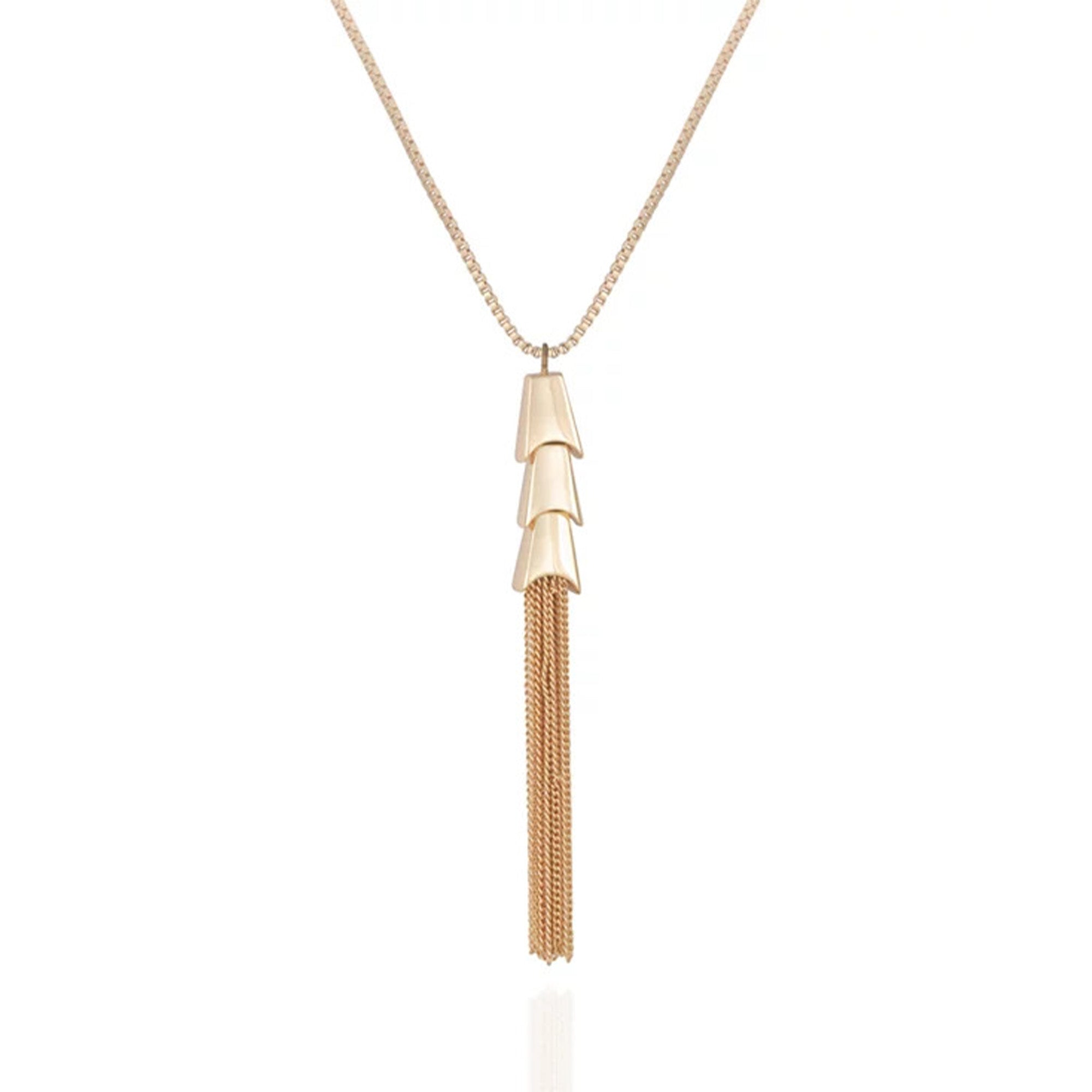 Goldtone Long Tassel Chain Necklace - Vince Camuto