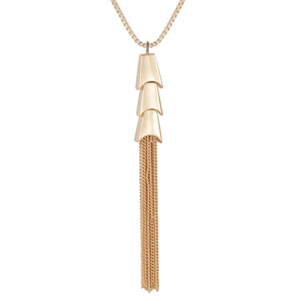 Goldtone Long Tassel Chain Necklace - Vince Camuto