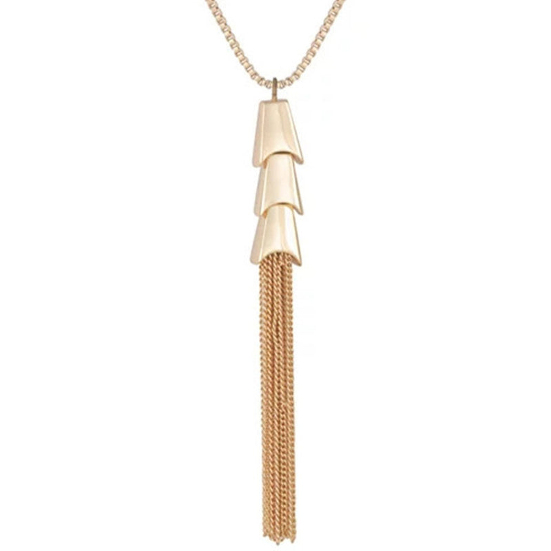 Goldtone Long Tassel Chain Necklace - Vince Camuto