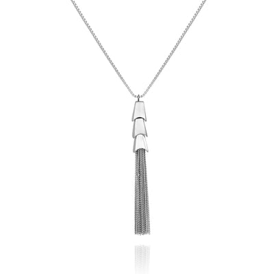 Silvertone Tassel Pendant Necklace - Silver Tone - Vince Camuto