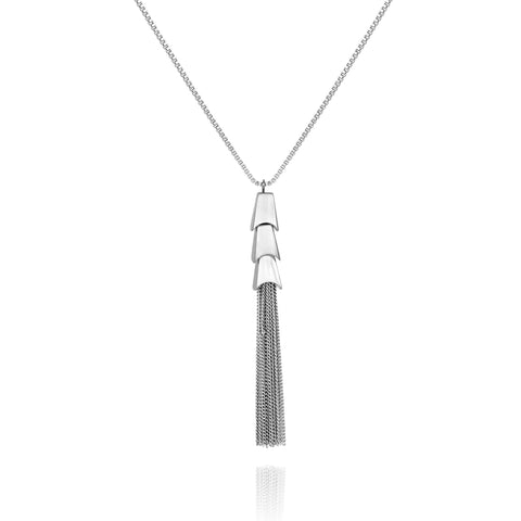 Silvertone Tassel Pendant Necklace - Silver Tone - Vince Camuto