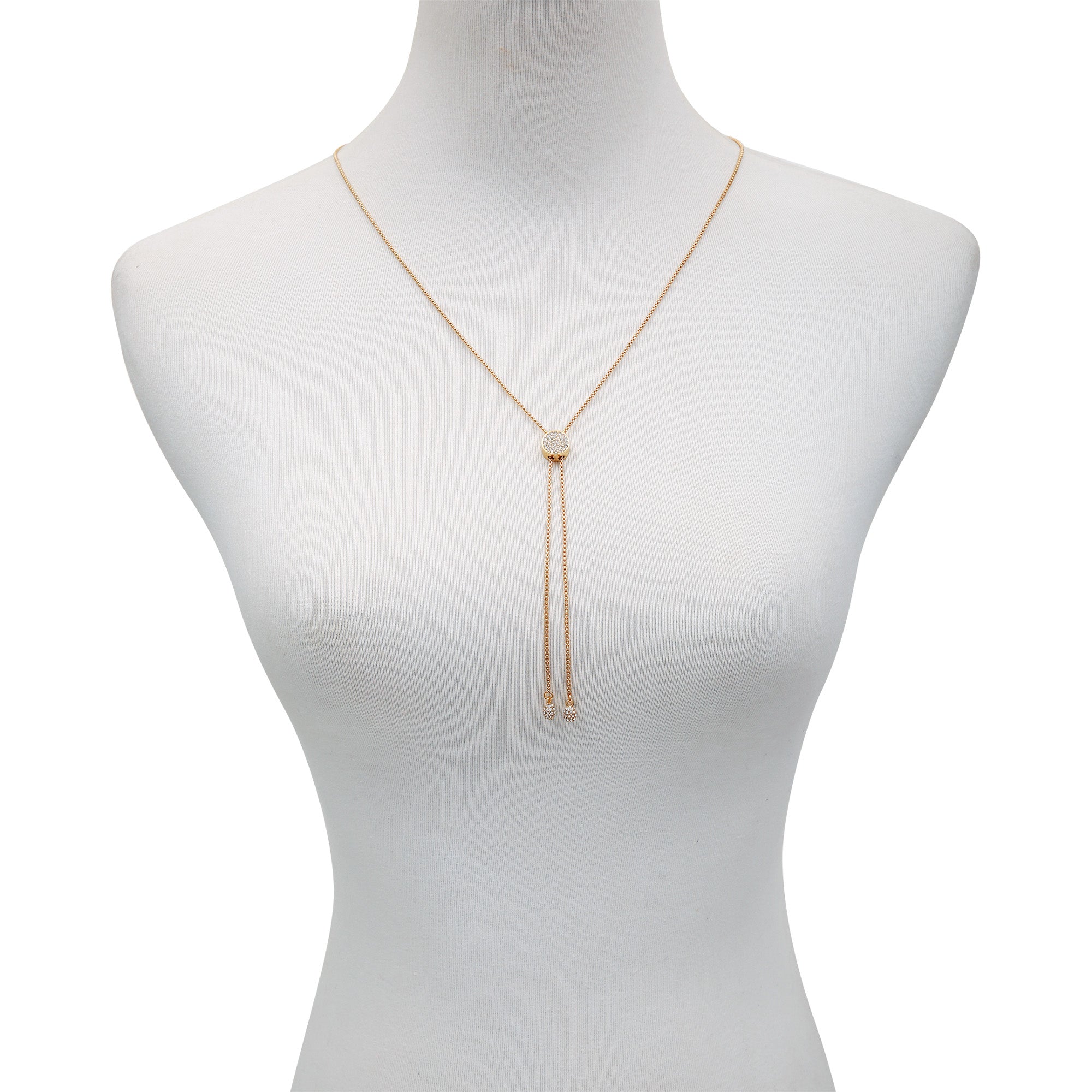 Pave Slider Bolo Necklace - Gold Tone - Vince Camuto