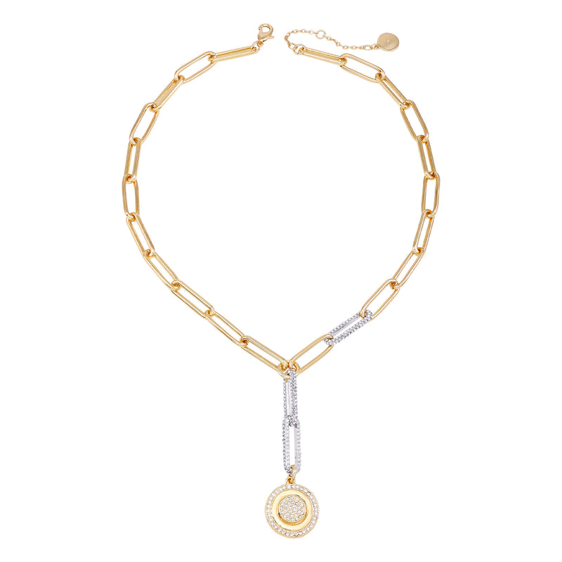 Two Tone Coin Pendant Y Necklace - Vince Camuto