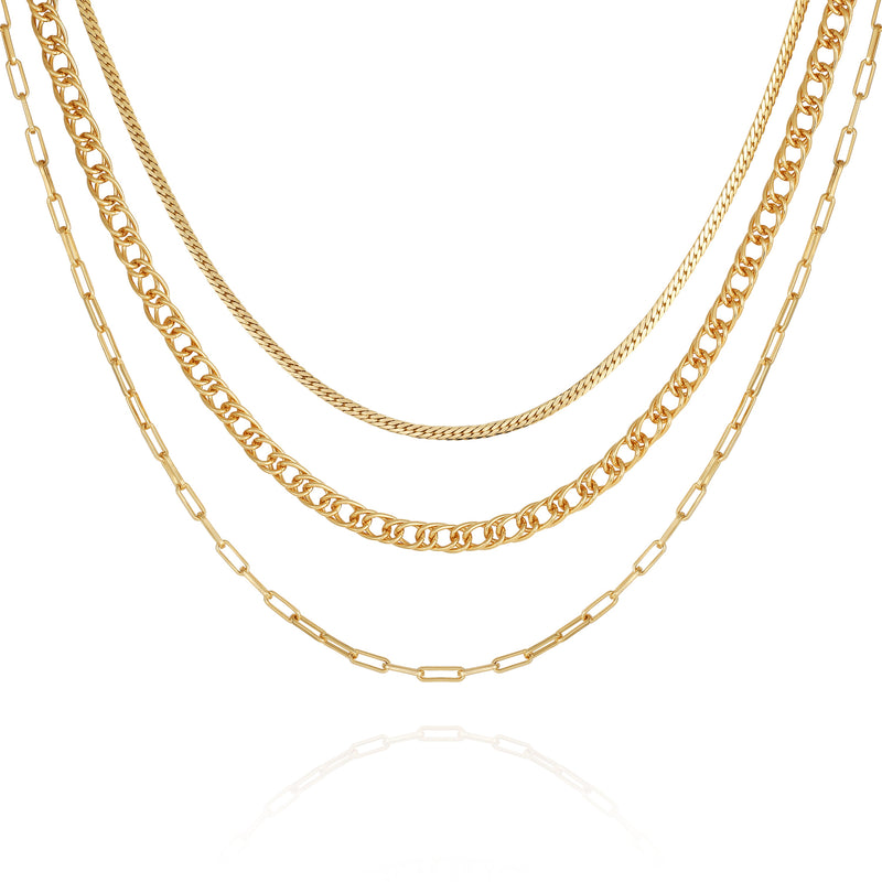 Multi Layered Chain Necklace - Gold Tone - Vince Camuto