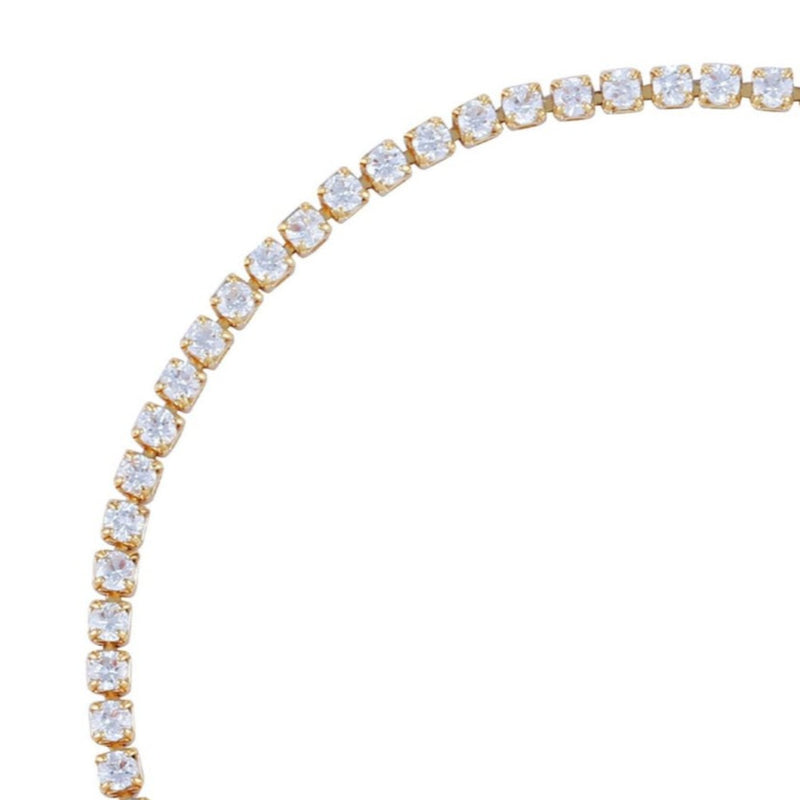 Cubic Zirconia Tennis Bracelet - Gold Tone - Vince Camuto