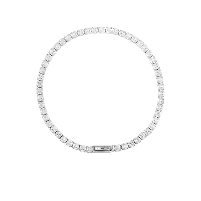 Cubic Zirconia Tennis Bracelet - Silver Tone - Vince Camuto