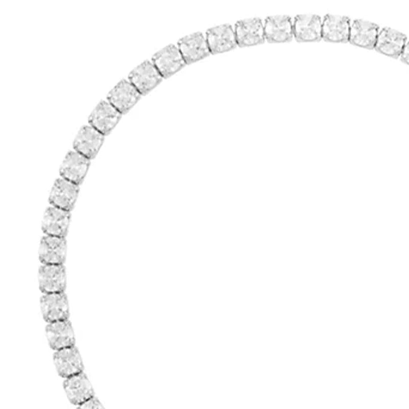 Cubic Zirconia Tennis Bracelet - Silver Tone - Vince Camuto
