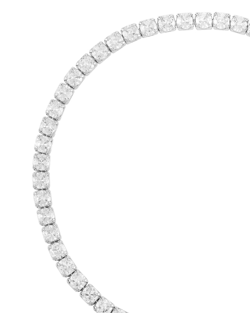 Silver Color Cubic Zirconia Chain Tennis Bracelet - Silver Tone - Vince Camuto