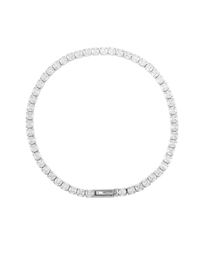 Silver Color Cubic Zirconia Chain Tennis Bracelet - Silver Tone - Vince Camuto