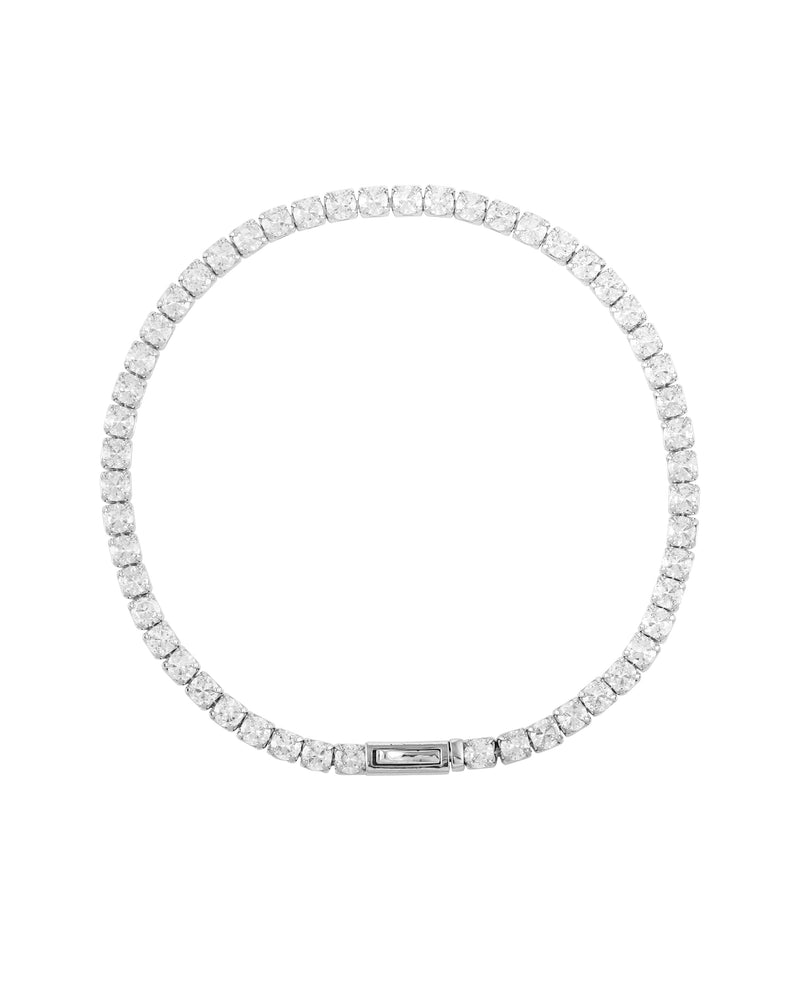 Silver Color Cubic Zirconia Chain Tennis Bracelet - Silver Tone - Vince Camuto